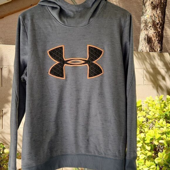 UnderArmour gray Coldgear hooded sweatshirt women's large - Picture 3 of 6